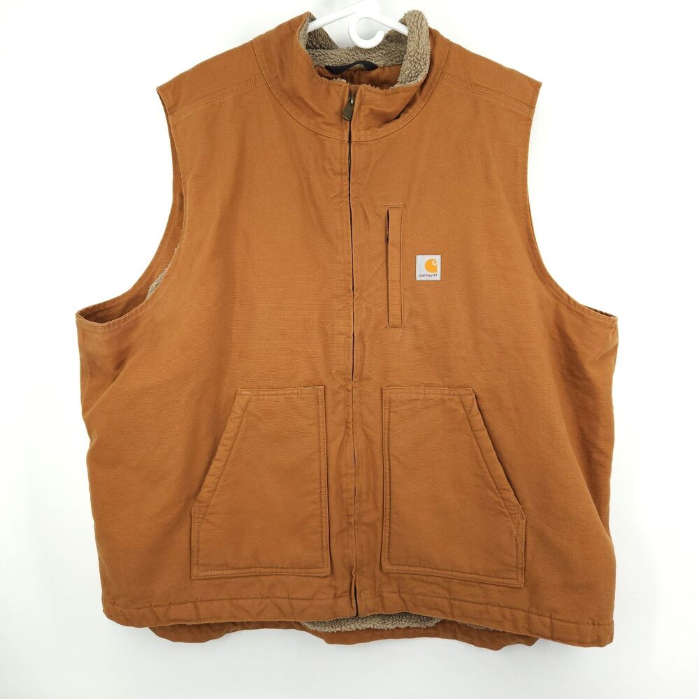 Washed Duck Mock-Neck Vest Men Size 3XL